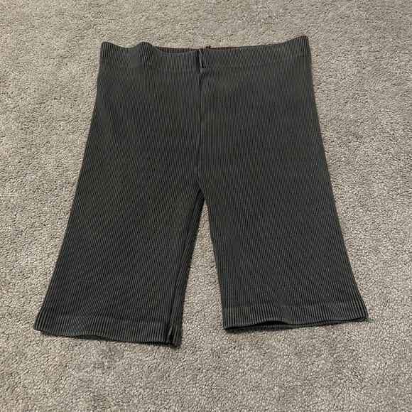 Maniere De Voir Pants - Maniere De Voir Women 10 UK 6 US Cycling Shorts Ribbed Washed Grey New‎